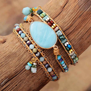 Smile Amazontite Wrap Bracelet-Your Soul Place